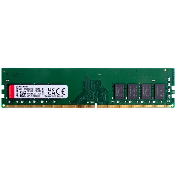 Memória RAM para PC 8GB Kingston KVR32N22S8/8 DDR4 de 3200MHz - Verde