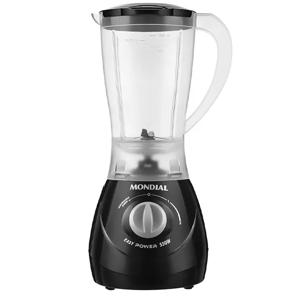 Liquidificador Mondial Easy Power L-550-B 550 watts 2 Velocidades + Pulsar 127V ~ 60Hz - Preto/Cinza