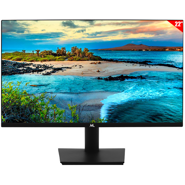 MONITOR MTEK 22" MK22SFV100P LED FULL HD HDMI VGA 2V PRETO