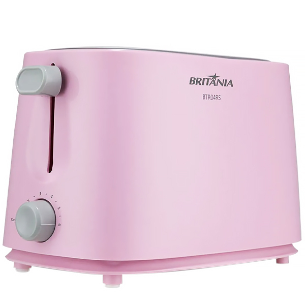 Torradeira Britania BTR04RS 750 watts 6 Temperaturas 220V ~ 50/60 Hz - Rosa