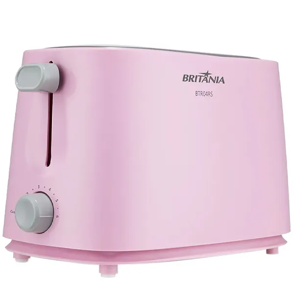 TORRADEIRA BRITANIA BTR04RS 2PAES 750WATTS 220V/60HZ ROSA