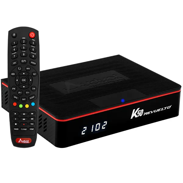 RECEPTOR FTA *AUDISAT K50 REVUELTO IPTV WIFI EMBUTIDO PRETO