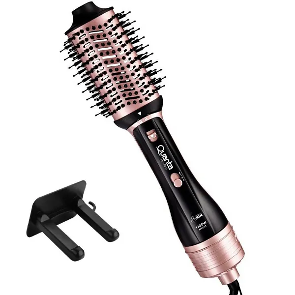 ESCOVA CABELO QUANTA QTES6001 2EM1 1300WATTS 2V PRETO/ROSA