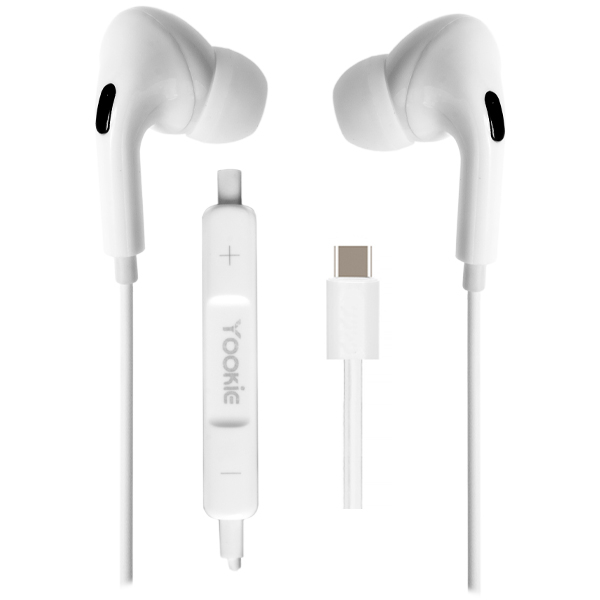 FONE YOOKIE EL02 USB-C C/MICROFONE PEQUENO BRANCO