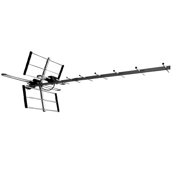 ANTENA TV DIGITAL QUANTA QTKANTV600 EXTERNO FM/UHF/VHF SILVER/PRETO