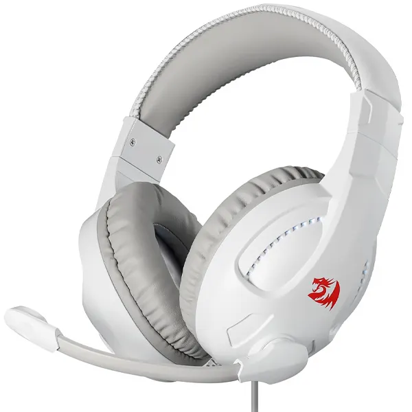 FONE REDRAGON H211W RGB CRONUS GAMING C/MICROFONE ARCO BRANCO/CINZA