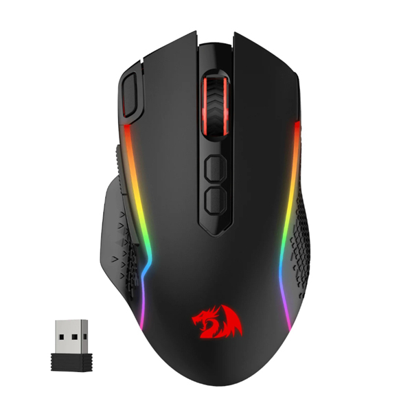 MOUSE REDRAGON M810RGB PRO TAIPAN PRO WIRELESS GAMING USB OPTICO PRETO