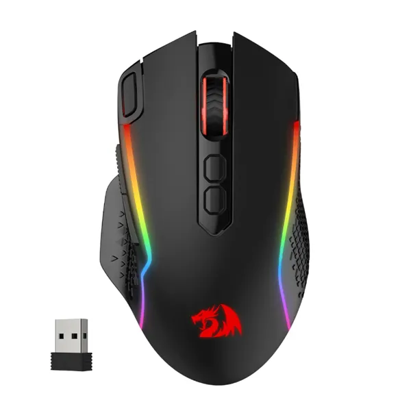 Mouse Gaming Inalámbrico Redragon Taipan Pro M810RGB-PRO hasta 10.000 DPI con Backlight RGB - Negro