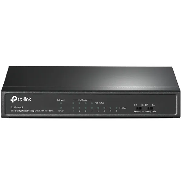 SWITCH TP-LINK TL-SF1008LP 8PORTAS 10/100MBPS PRETO