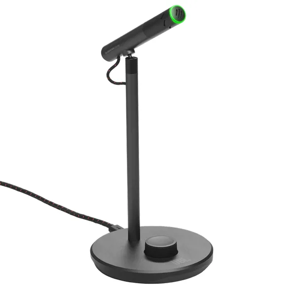 Microfone Streaming JBL Quantum Stream Talk Supercardióide com USB-C/Mini Jack 3.5 - Preto