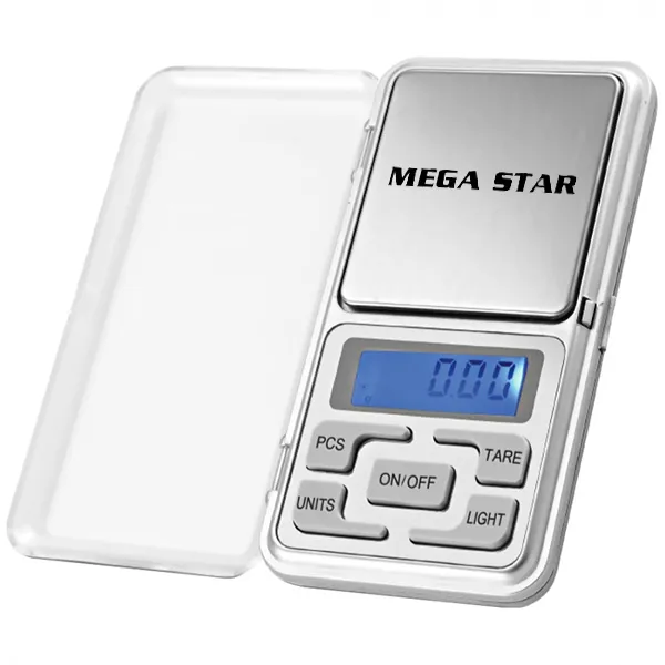 Balanza de Bolso para Joyas MegaStar BC49 para hasta 500 g - Plata