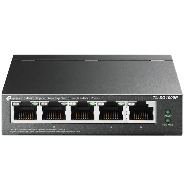 SWITCH TP-LINK TL-SG1005P 5PORTAS 10/100/1000MBPS ANATEL CINZA