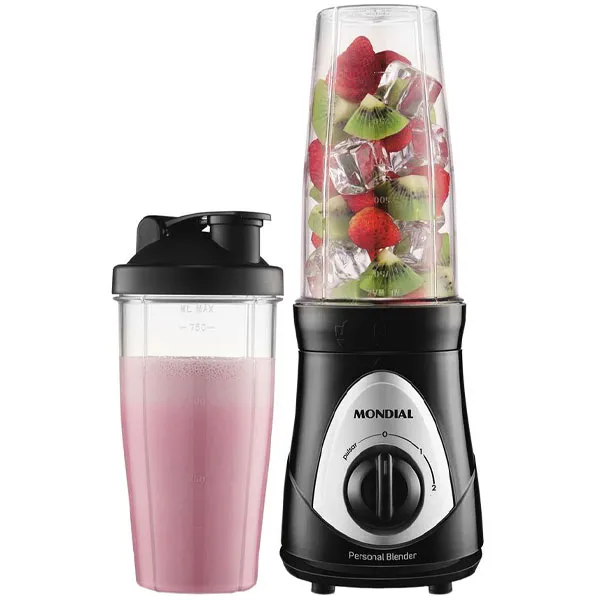 LIQUIDIFICADOR MONDIAL DG-01 PERSONAL BLENDER 750ML 220V/50/60 PRE/SIL