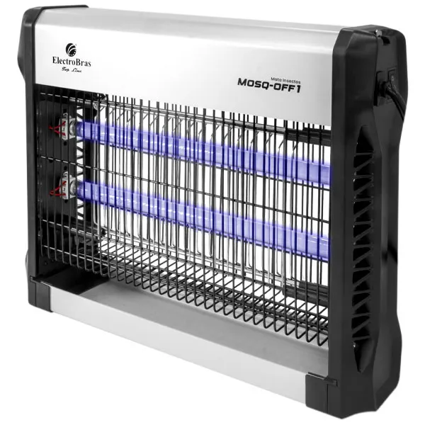 Mata Insectos Eléctrico ElectroBras Mosq-Off1 EBMI-16 16 watts 127V ~ 60Hz - Plata/Negro