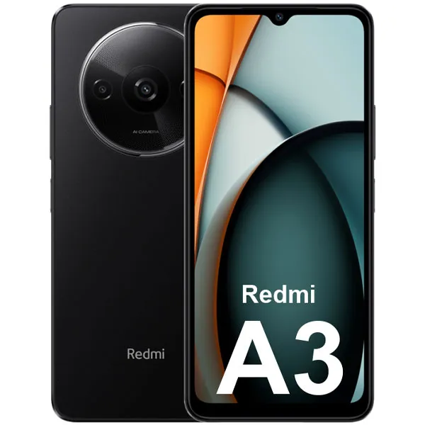 Smartphone Xiaomi Redmi A3 Dual SIM de 128GB/4GB RAM de 6.71" 8MP/5MP - Midnight Black (Global)