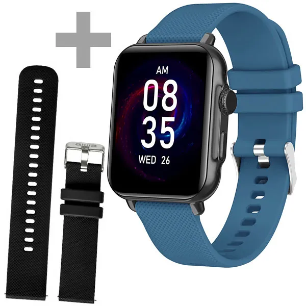Smartwatch Aiwa AWSF13BU con Bluetooth - Preto/Azul + Pulseira