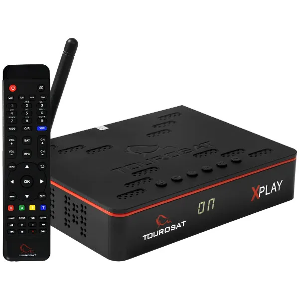 RECEPTOR FTA TOUROSAT XPLAY IPTV WIFI EMBUTIDO PRETO