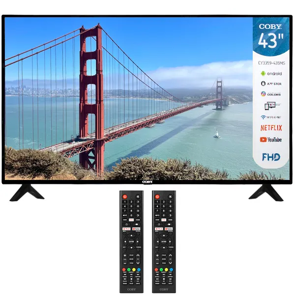 TV  COBY 43" CY3359-43SMS LED SMART FULL HD ANDROID +CONVERSOR