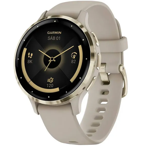 RELOGIO GARMIN VENU 3S SMART WATCH 010-02785-02 BEIGE