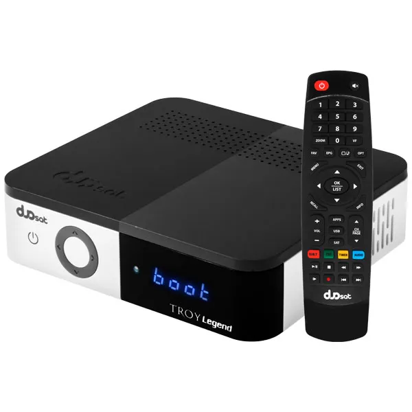 RECEPTOR FTA DUOSAT TROY LEGEND WIFI EMBUTIDO CINZA/BRANCO