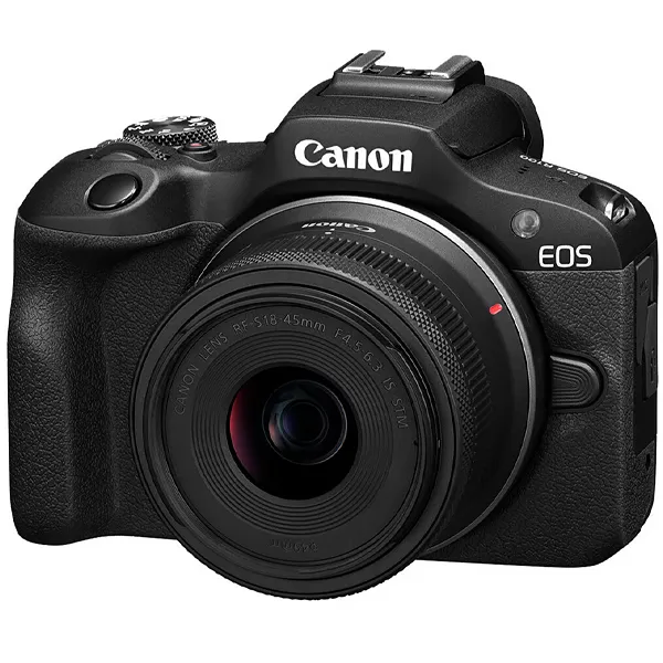 Cámara Canon EOS R100 24.1MP Wi-Fi/Bluetooth con Lente RF-S 18-45 mm IS STM - Negra