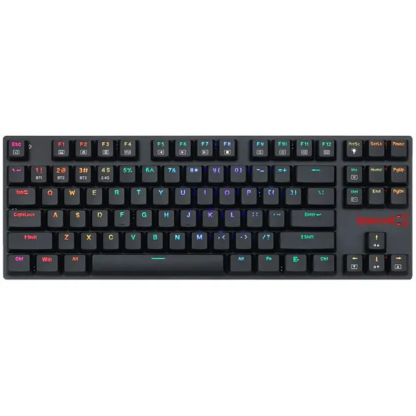 Teclado Gaming Mécanico Inalámbrico Redragon APS Pro K607P-KBS Inglés con Backlight RGB - Negro