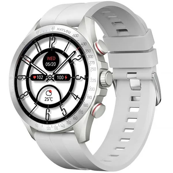 RELOGIO HAYLOU SOLAR PRO LS18 SMART WATCH SILVER/BRANCO