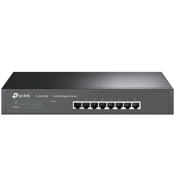 SWITCH TP-LINK TL-SG1008 8PORTAS 10/100/1000MBPS PRETO