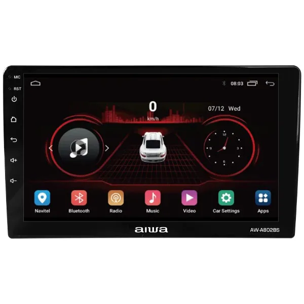 Multimídia Receiver Aiwa AW-A802BS de 9" com GPS/Bluetooth