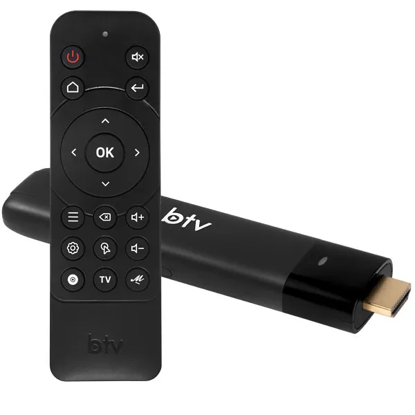 Receptor FTA BTV ES15 4K Ultra HD con IPTV de 8GB/1GB RAM - Negro