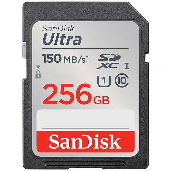 Tarjeta de Memoria SD de 256GB SanDisk Ultra SDSDUNC-256G-GN6IN - Negra/Gris
