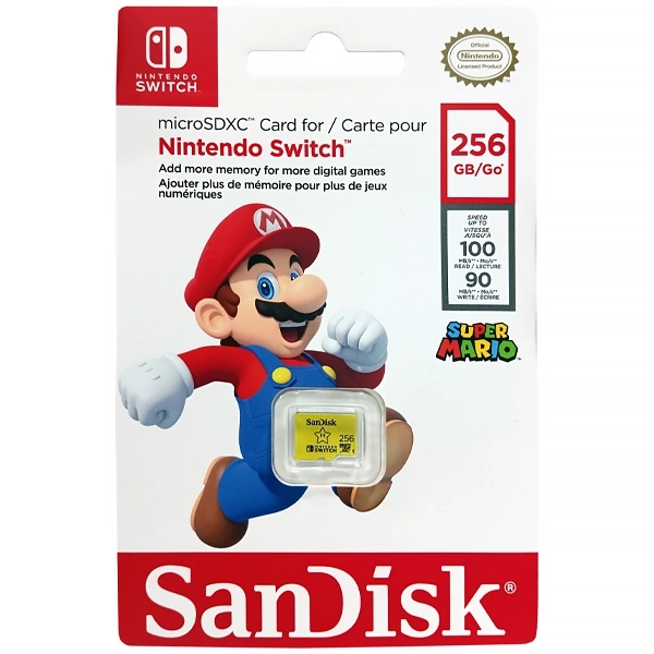 MEMORIA  MICRO-SD SANDISK SDSQXAO 1X1 256GB NINTENDO SWITCH 100MB/S AM
