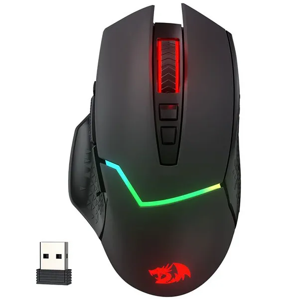 Mouse Gaming Inalámbrico Redragon Mirage Pro M690 USB hasta 8.000 DPI con Backlight RGB - Negro