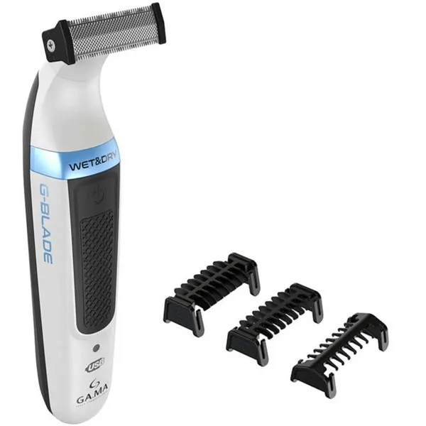 BARBEADOR GAMA GBLADE BG WET&DRY USB RECARREGAVEL BRANCO/PRETO