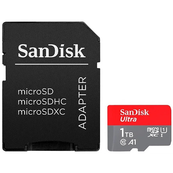 Tarjeta de Memoria Micro SD de 1TB SanDisk Ultra SDSQUAC-1TB-GN6MA -  Roja/Negra