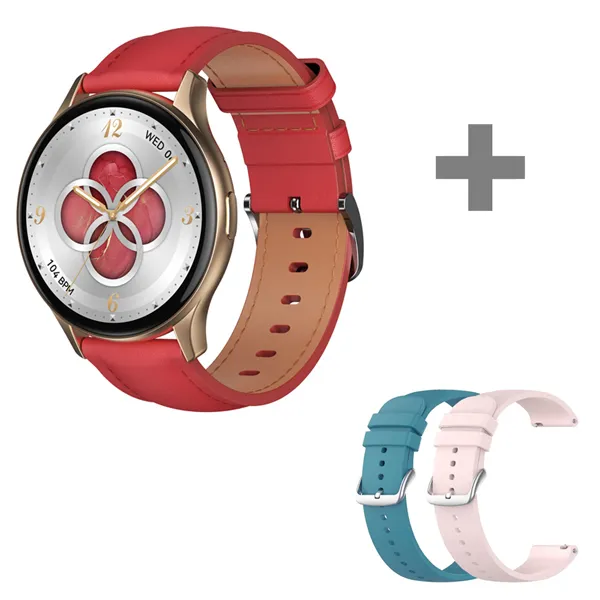 RELOGIO G-TIDE R5 AMOLED SMART WATCH DOURADO/VERMELHO