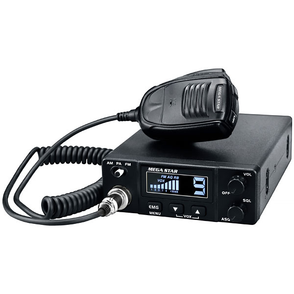 RADIO PX MEGASTAR MG57 FM AM 40CANAIS 4PINES PRETO