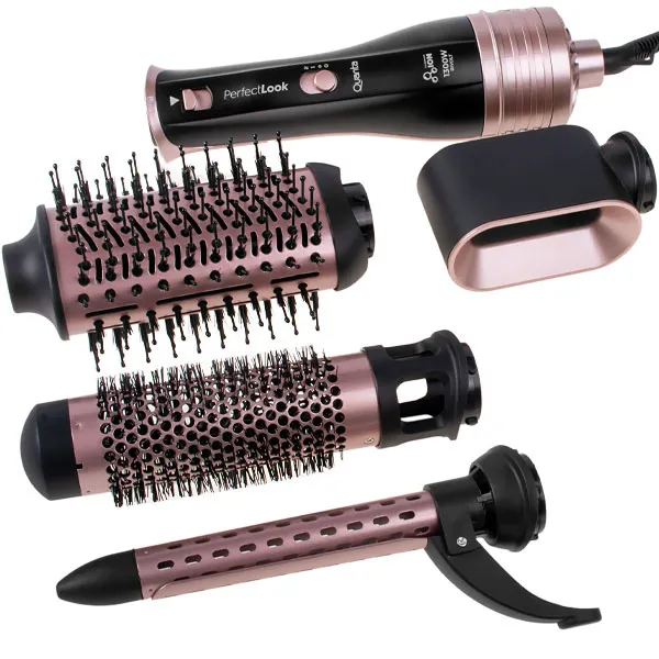ESCOVA CABELO QUANTA QTKCS7001 4EM1 1300WATTS 2V PRETO/ROSA