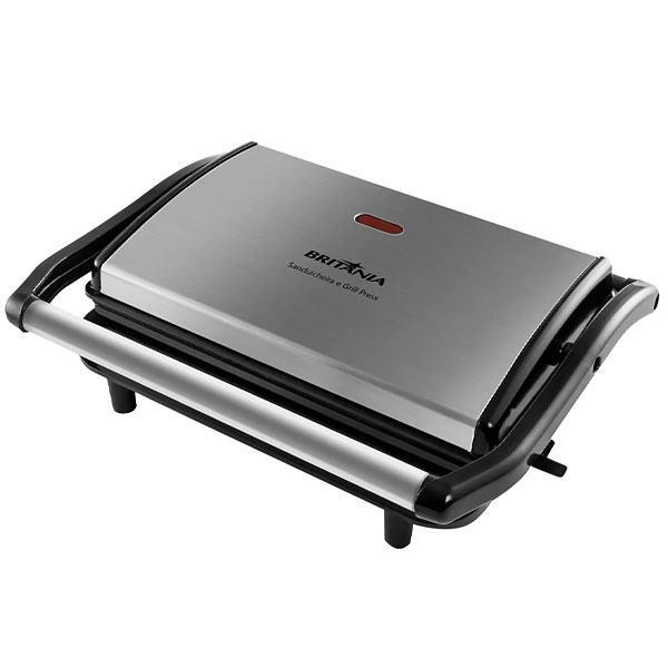 Sanduicheira e Grill Britânia BGR27I 850 watts 127V ~ 60Hz - Prata/Preto