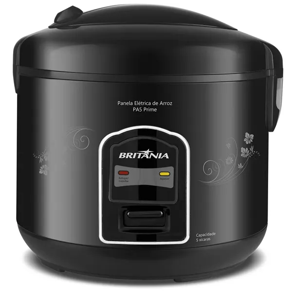 Olla Eléctrica de Arroz Britânia PA5 Prime 400 watts para 5 Tazas 220V ~ 50/60 Hz - Negra