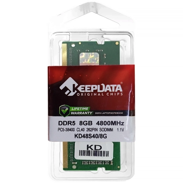 Memoria RAM para Notebook 8GB Keepdata KD48S40/8G DDR5 de 4800MHz