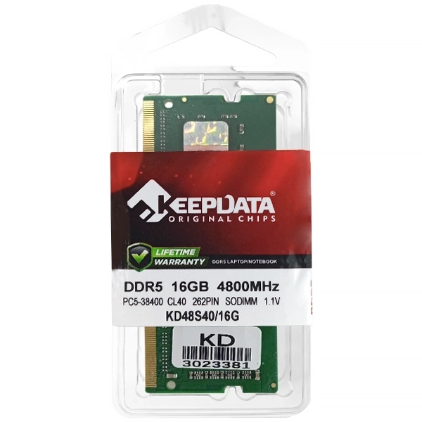 MEMORIA NB KEEPDATA DDR5 4800MHZ 16GB KD48S40/16G