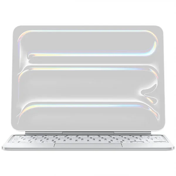 Teclado Apple Magic Keyboard A2975 MWR03LL para iPad Pro de 11" (M4) - Branco (Inglês)