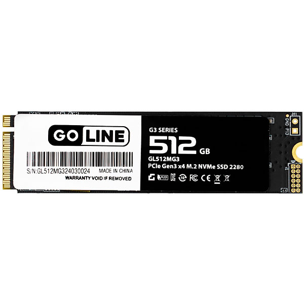 HD GOLINE SSD GL512MG3 512GB M.2 PCIE GEN3 NVME PRETO