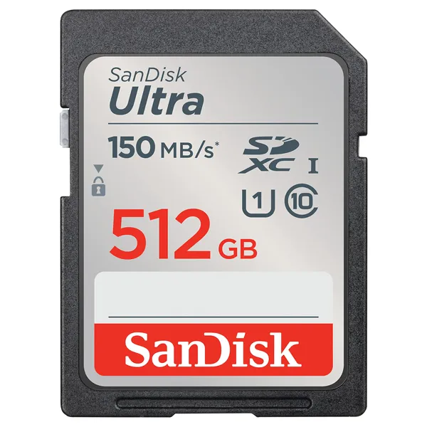 Tarjeta de Memoria SD de 512GB SanDisk Ultra SDSDUNC-512G-GN6IN - Negra/Gris