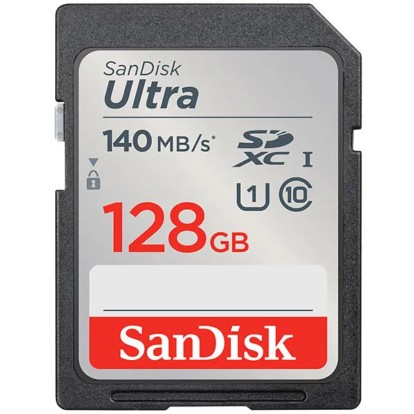 Cartão de Memória SD de 128GB SanDisk Ultra SDSDUNB-128G-GN6IN - Preto/Cinza