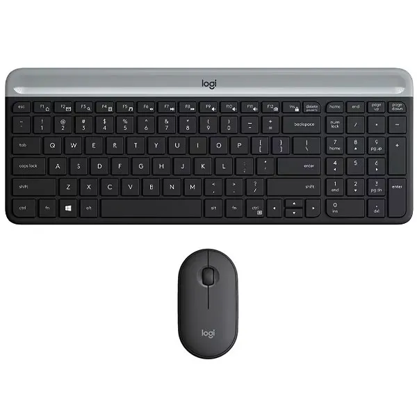 TECLADO LOGITECH MK470 WIRELESS INGLES+MOUSE PRETO/CINZA