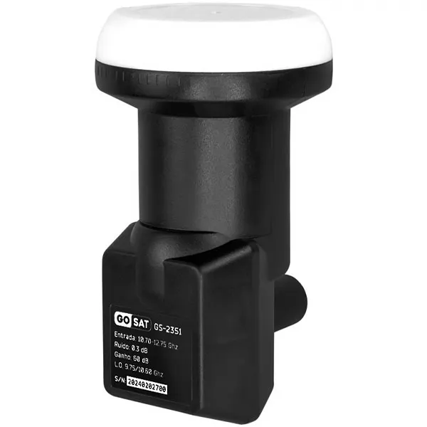 LNB GOSAT GS-2351 BANDA KU 1SAIDA PRETO/BRANCO