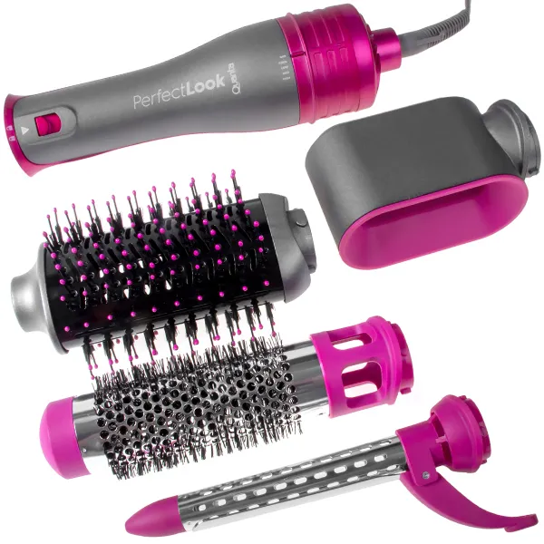 ESCOVA CABELO QUANTA QTKCS7001 4EM1 1300WATTS 2V CINZA/ROSA