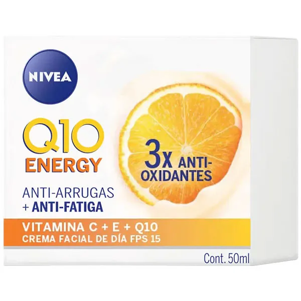 CREME FACIAL NIVEA Q10 ANTISSINAIS ENERGY VITAMINA C DIA FPS15 50M(209